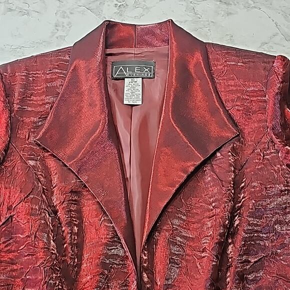 Alex Evening 2 Piece Women Sz 10 Burgundy Mother of Bride Formal Maxi Dress - Picture 6 of 15